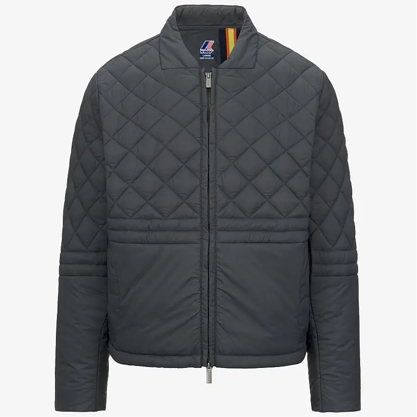 Giacca casual corta da uomo grigia con caratteristiche idrorepellenti