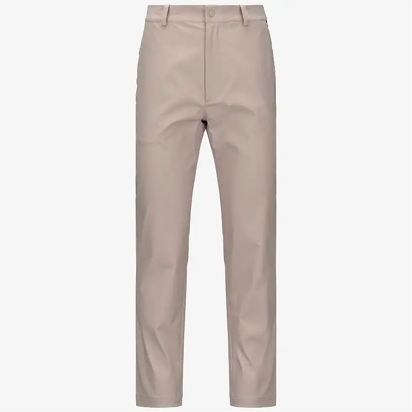 Pantaloni chino unisex beige con tessuto vellutato