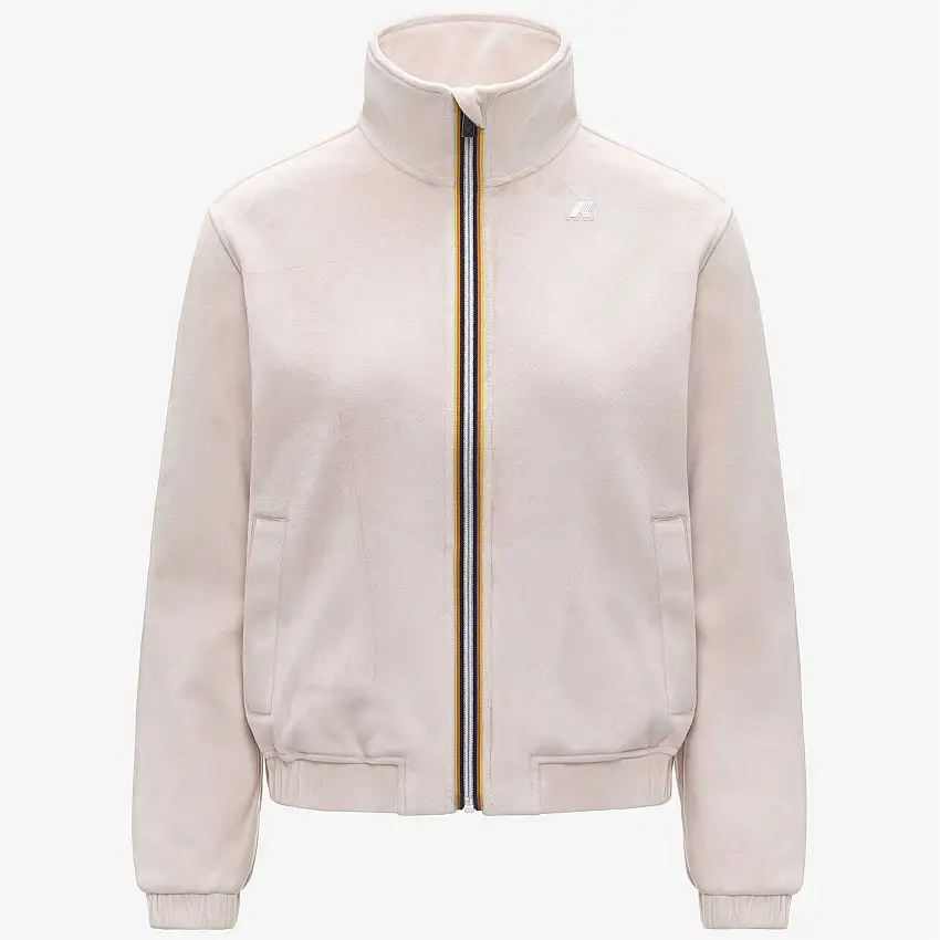 Giacca in pile di velluto grigio da donna per la mezza stagione