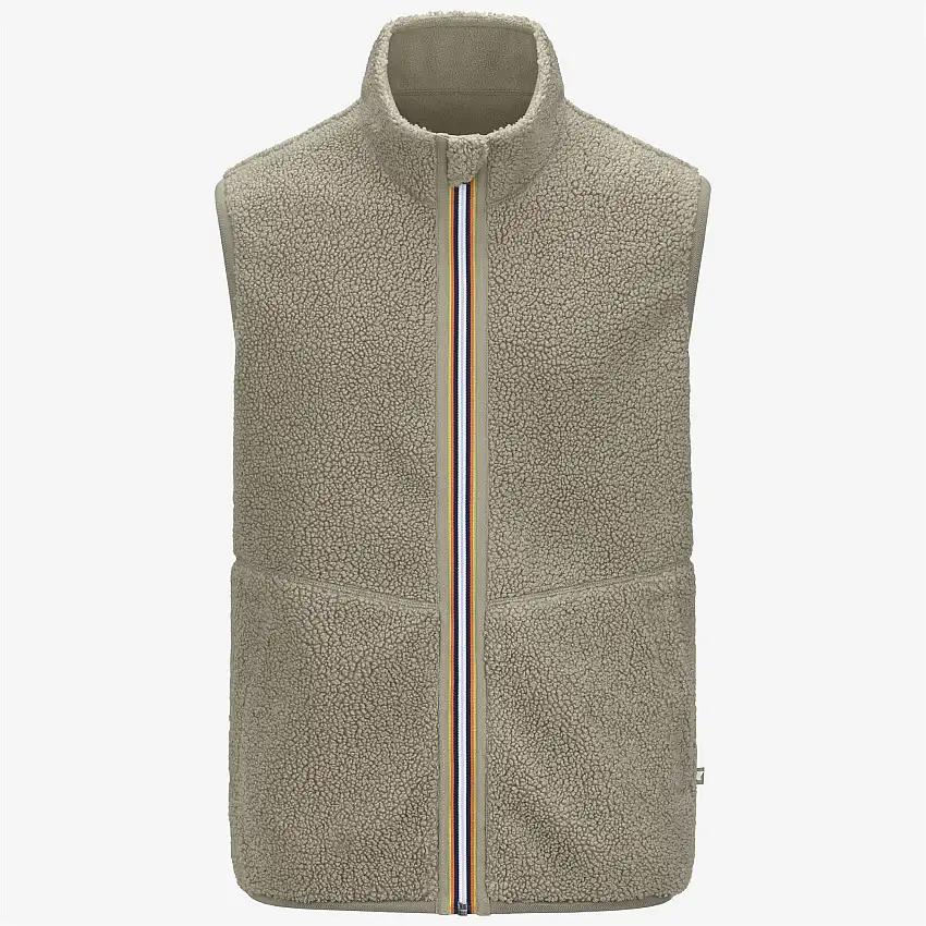 Gilet in pile reversibile da uomo Green Oak per attività all'aperto