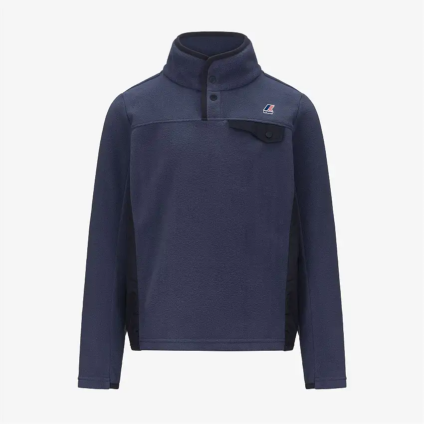 Maglione in pile unisex blu scuro per bambini, per autunno e inverno