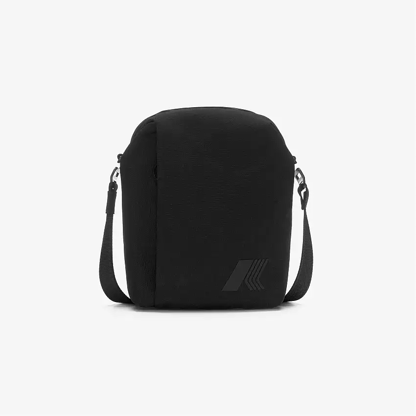 Borsa a tracolla unisex in nylon nera piccola