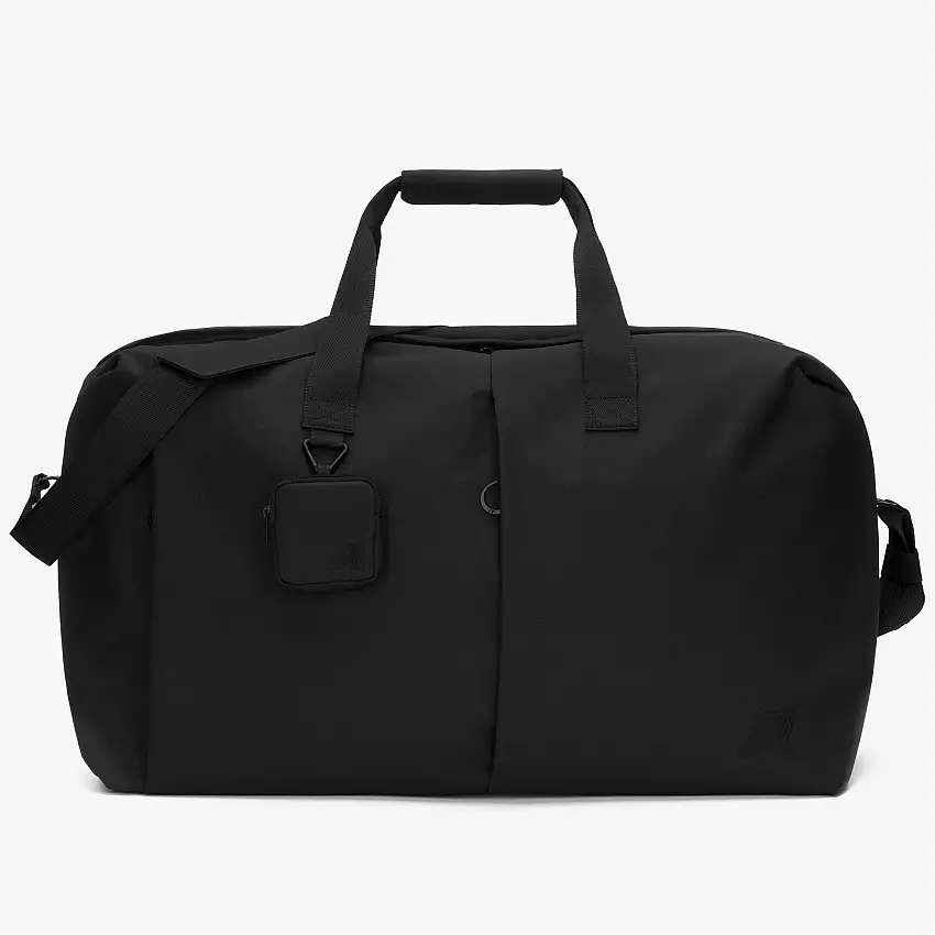Borsa da viaggio unisex nera con tracolla rimovibile
