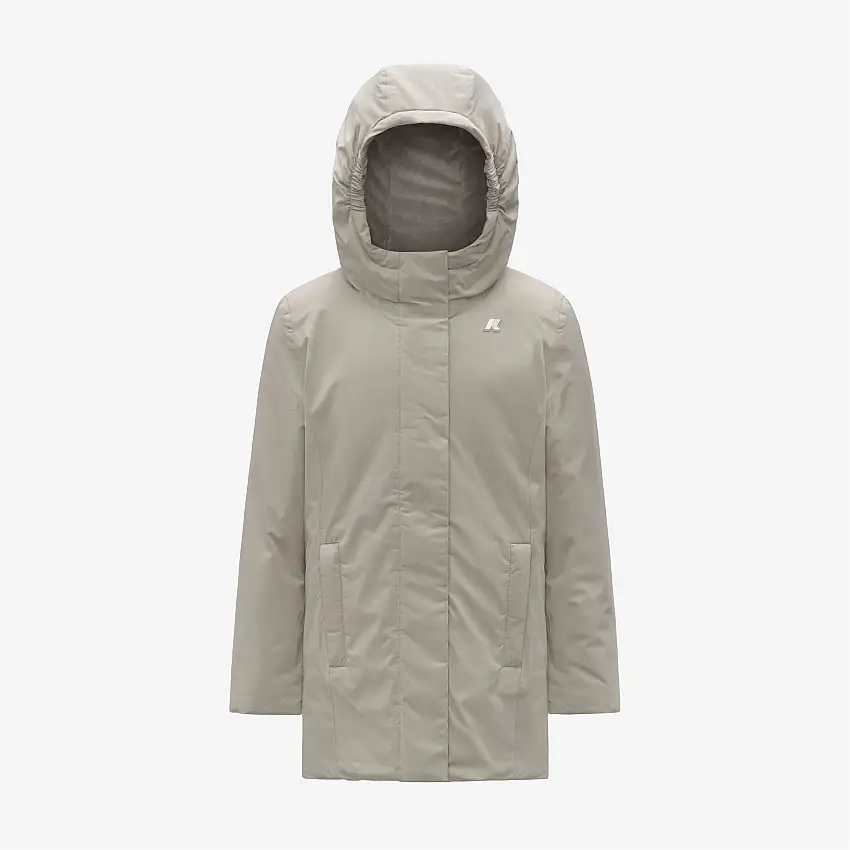 Giacca morbida al tatto di peso medio beige per bambina