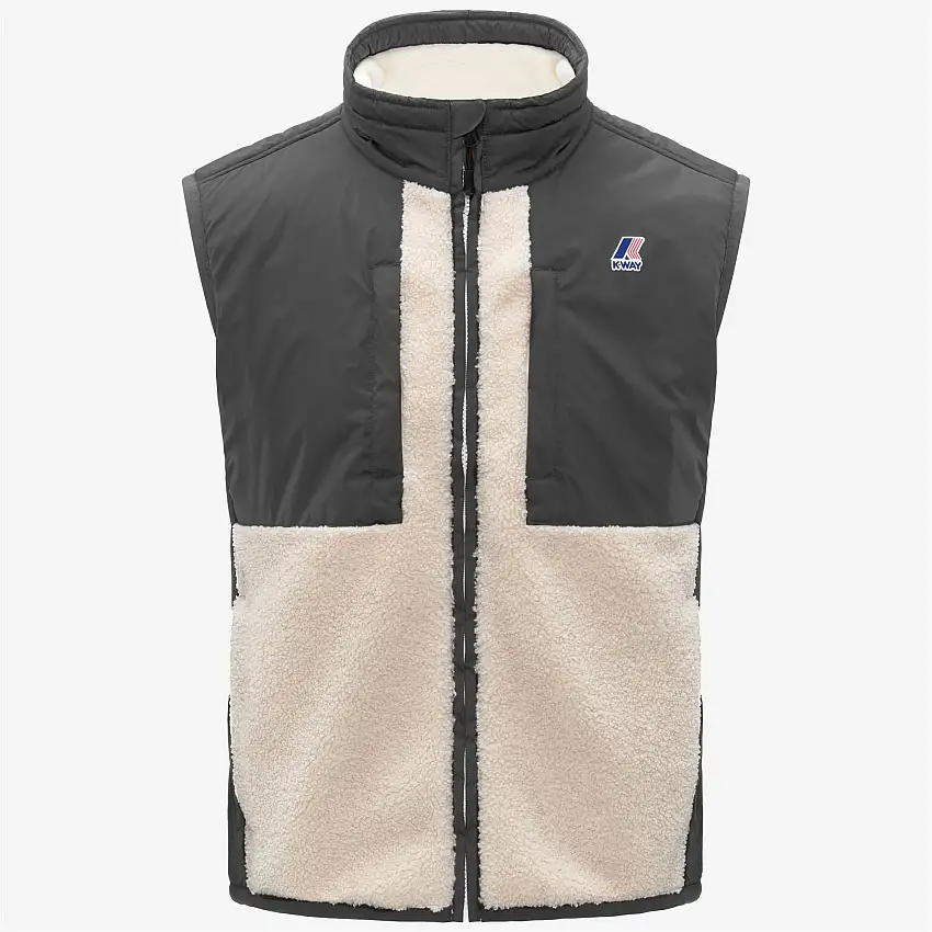 Gilet unisex in pile grigio con isolamento PrimaLoft®