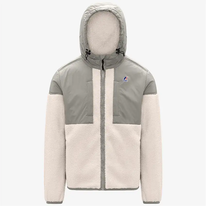 Felpa con cappuccio unisex in pile Green Oak con inserti impermeabili e imbottitura