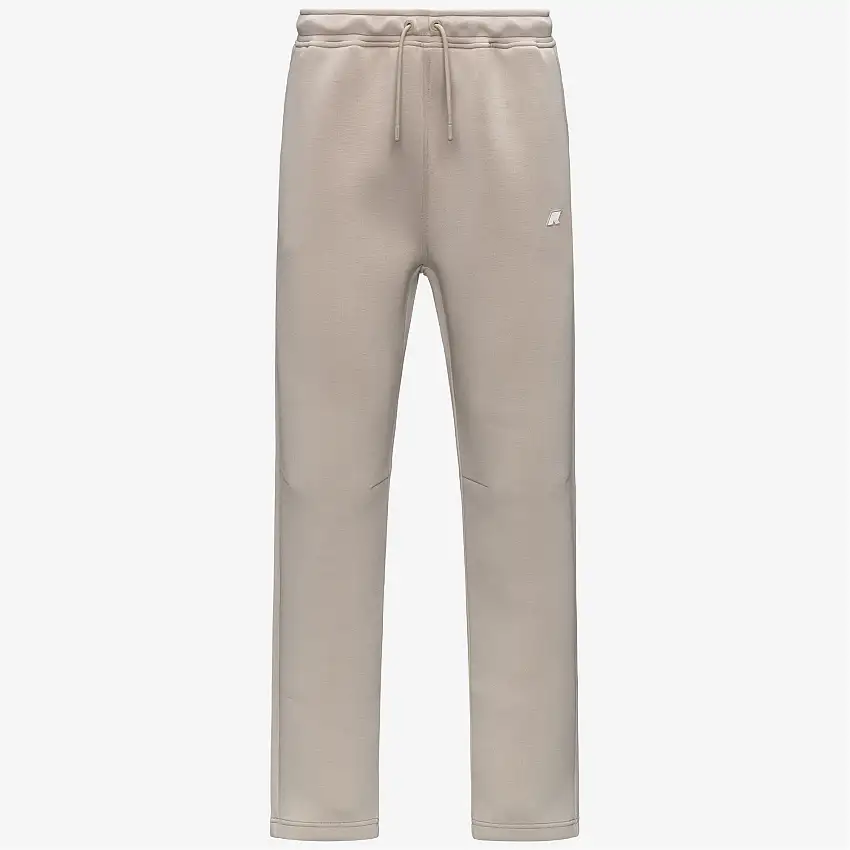 Pantaloni sportivi beige da uomo con coulisse elastica in vita