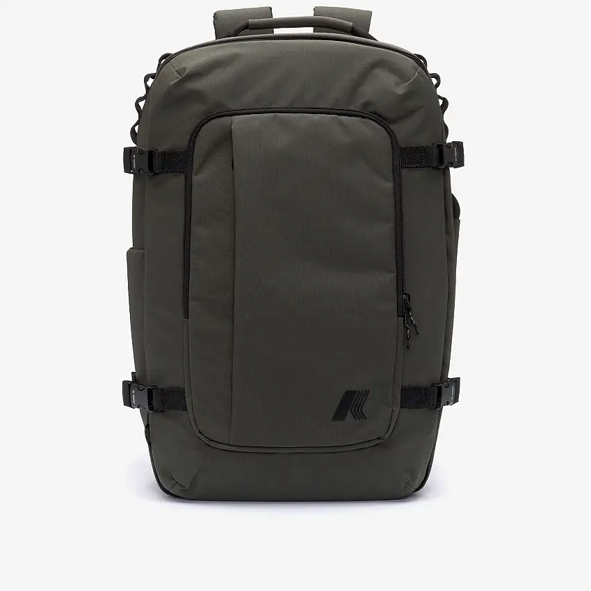 Zaino da viaggio unisex verde nero con custodia imbottita per laptop