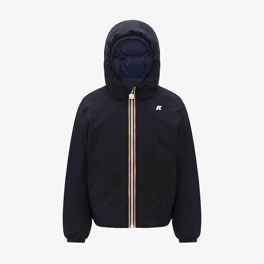 Giacca corta reversibile isolante blu scuro per ragazzi