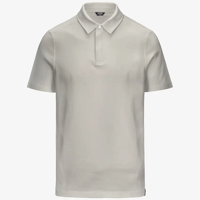 Polo da uomo in cotone elasticizzato slim fit beige