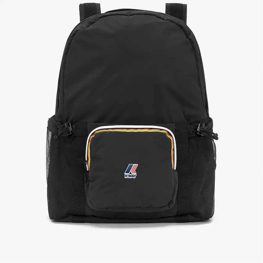 Zaino unisex nero impermeabile e ripiegabile con spallacci regolabili