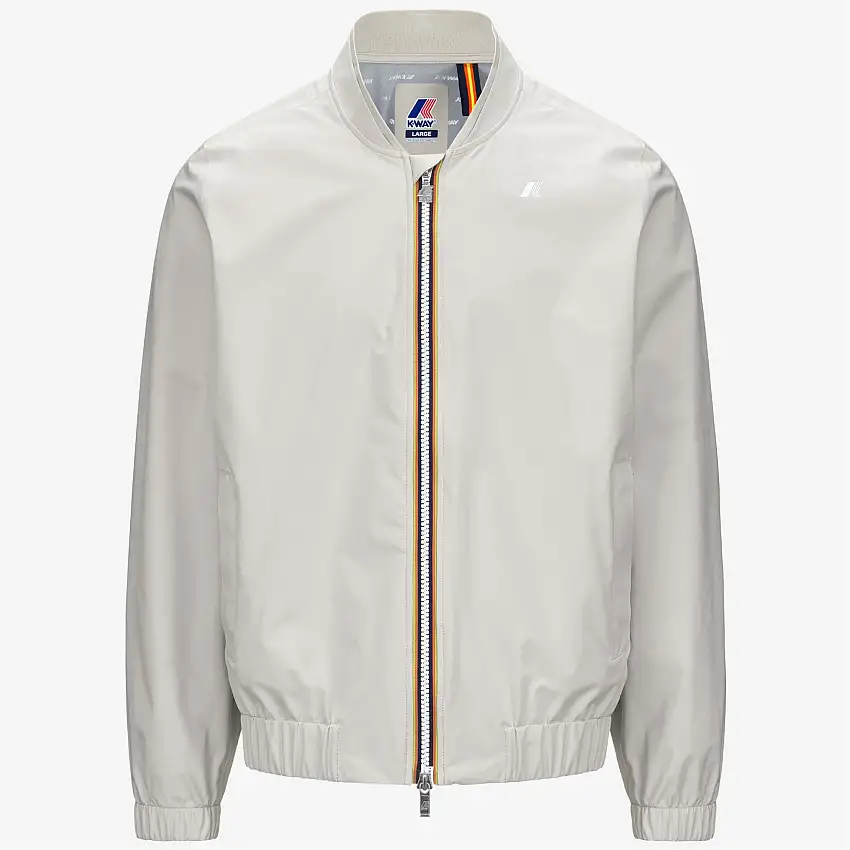 Giacca impermeabile slim fit beige da uomo