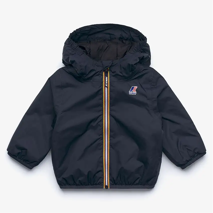 Giacca calda e ripiegabile unisex blu per bambini con imbottitura sintetica