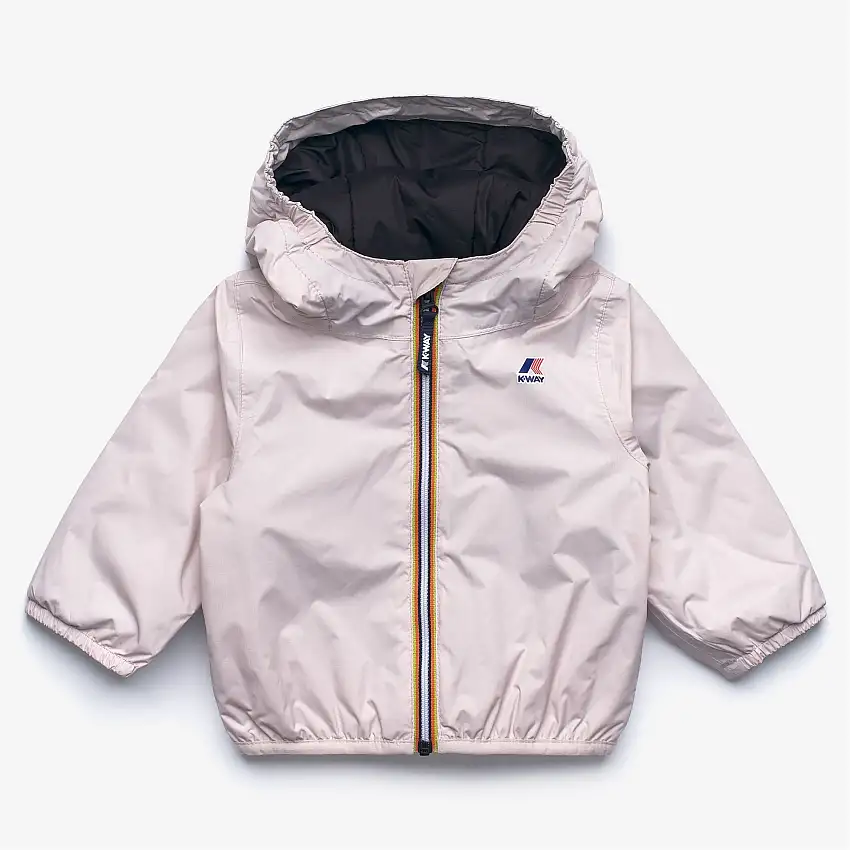 Giacca calda unisex grigia per bambini con imbottitura leggera