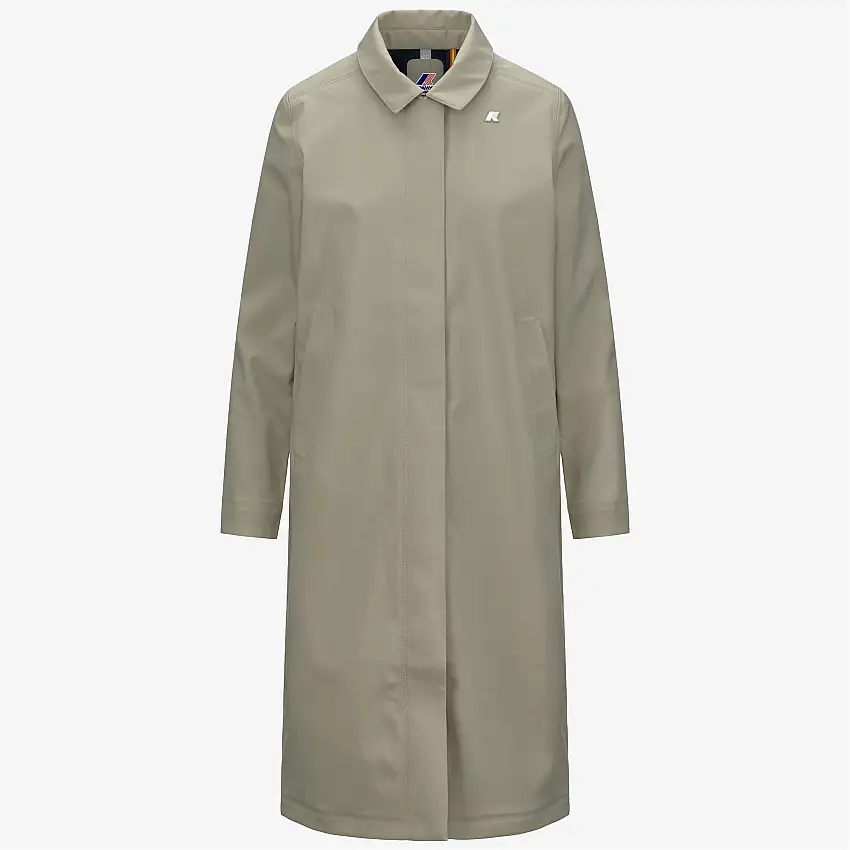 Giacca impermeabile di media lunghezza da donna Green Oak