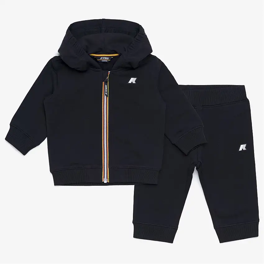 Completo pantaloni e maglione unisex blu scuro per bambini