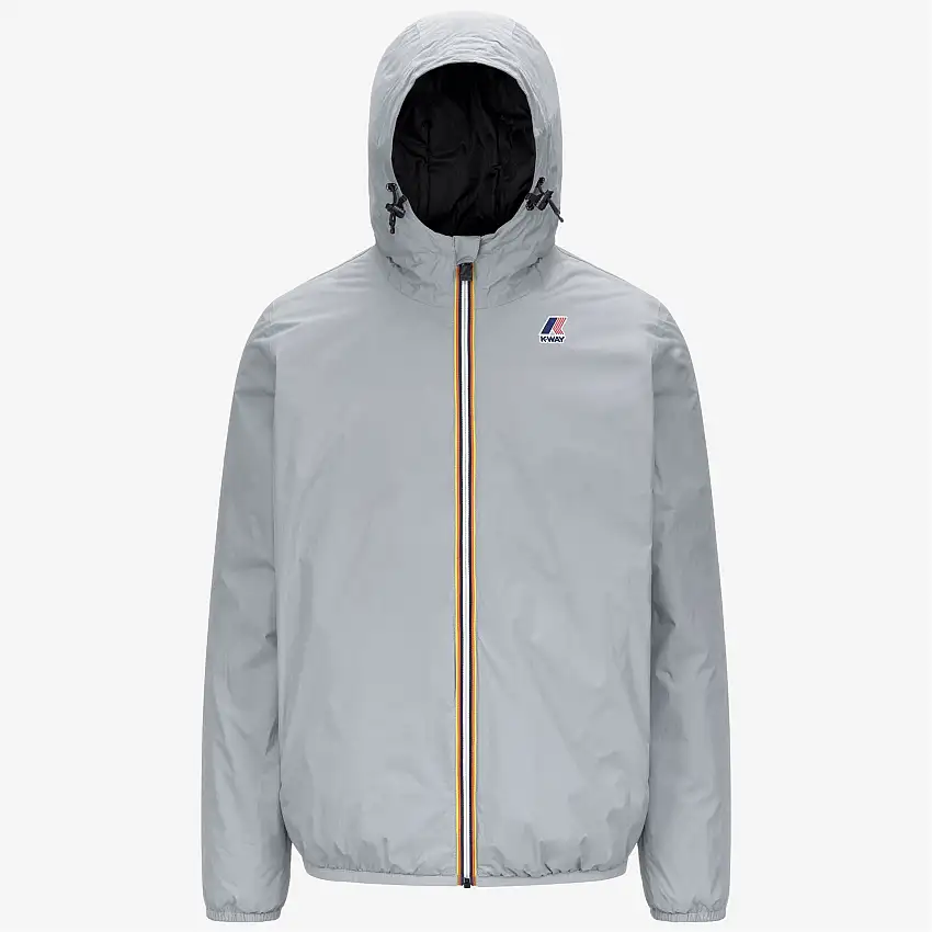 Giacca calda unisex grigia di media lunghezza con isolamento PrimaLoft