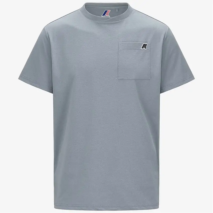 Maglietta sportiva unisex grigia per esterni con tasche