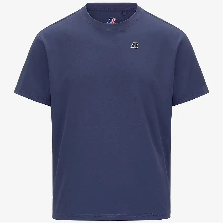 Maglietta sportiva da uomo color cobalto intenso con tasche