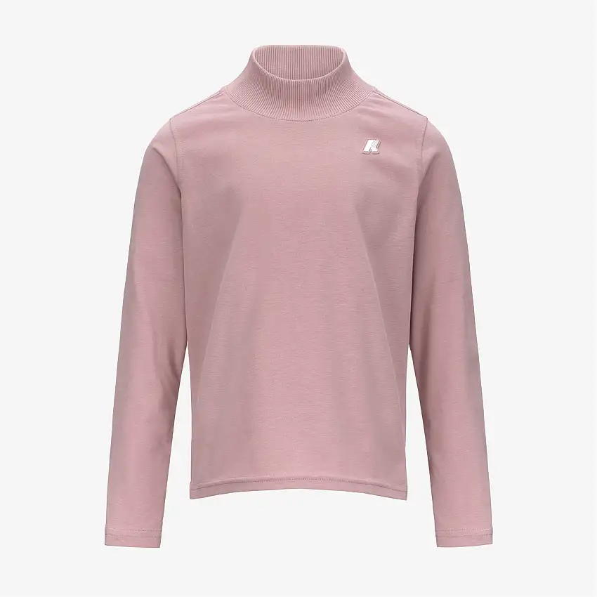 Maglietta rosa e marrone in cotone per bambine, per autunno e inverno