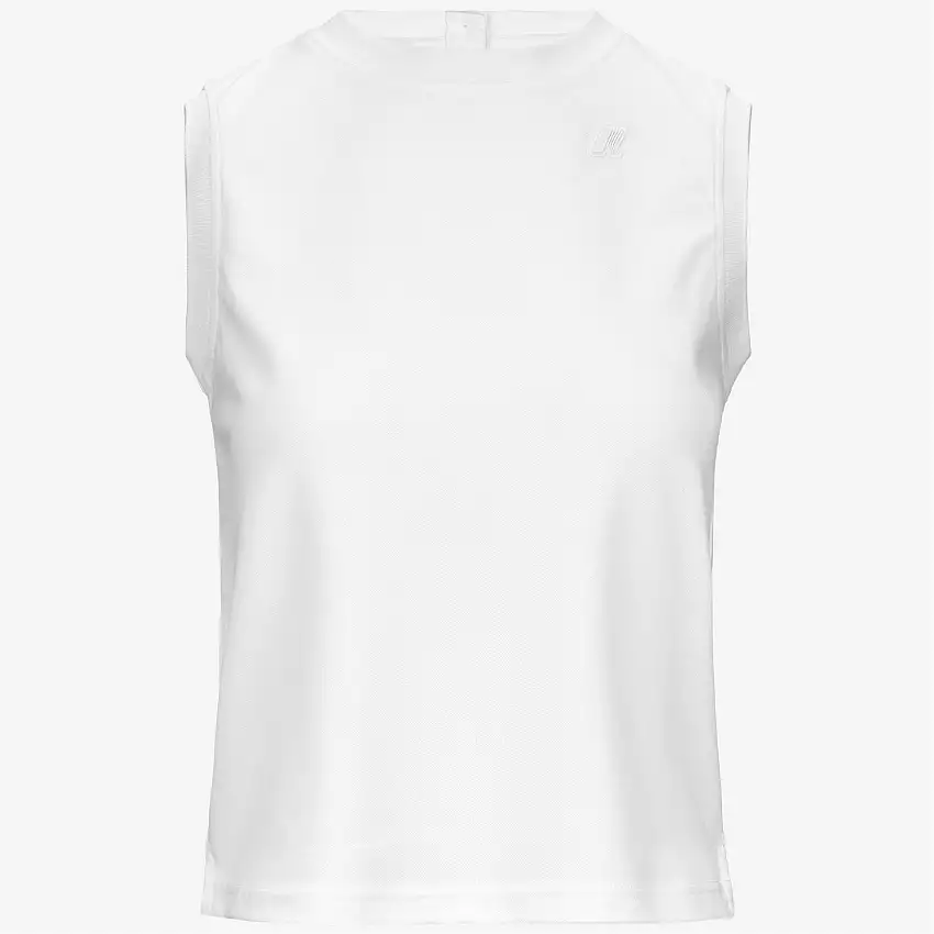 T-Shirt Sportiva Senza Maniche Piqué Donna Grigia e Bianca