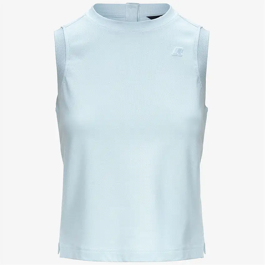 T-Shirt Sportiva Senza Maniche Donna Blu Baby per Uso Urbano