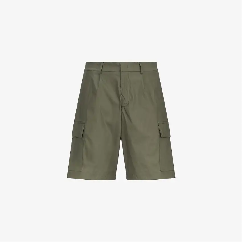 Bermuda cargo da uomo verde lichene con tasche