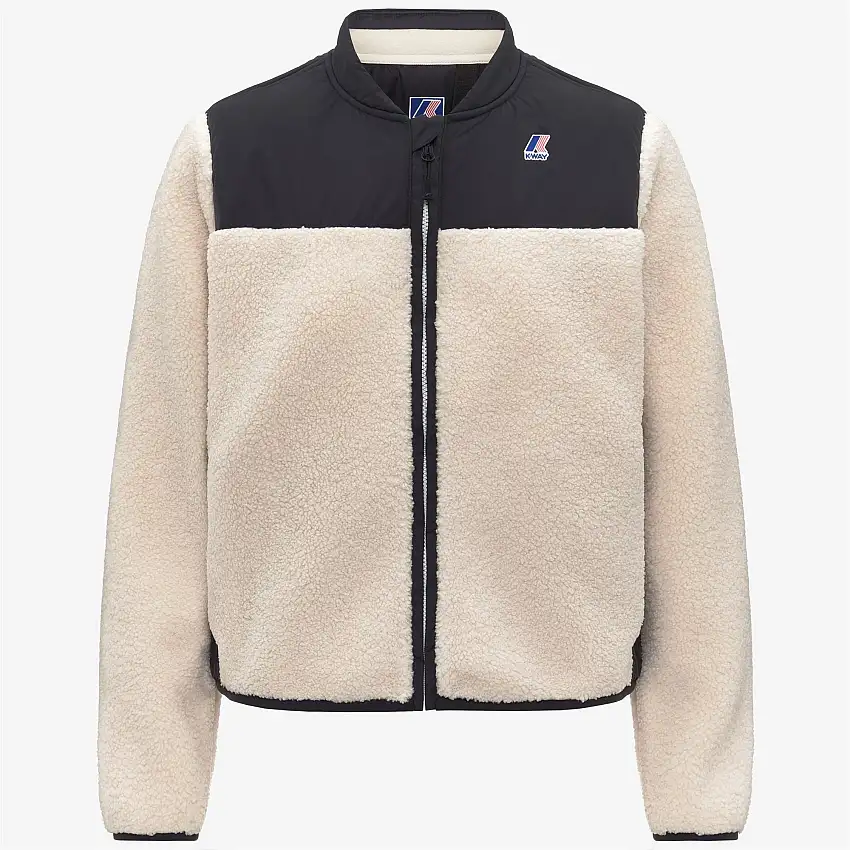 Giacca bomber in pile da donna nera con isolamento PrimaLoft