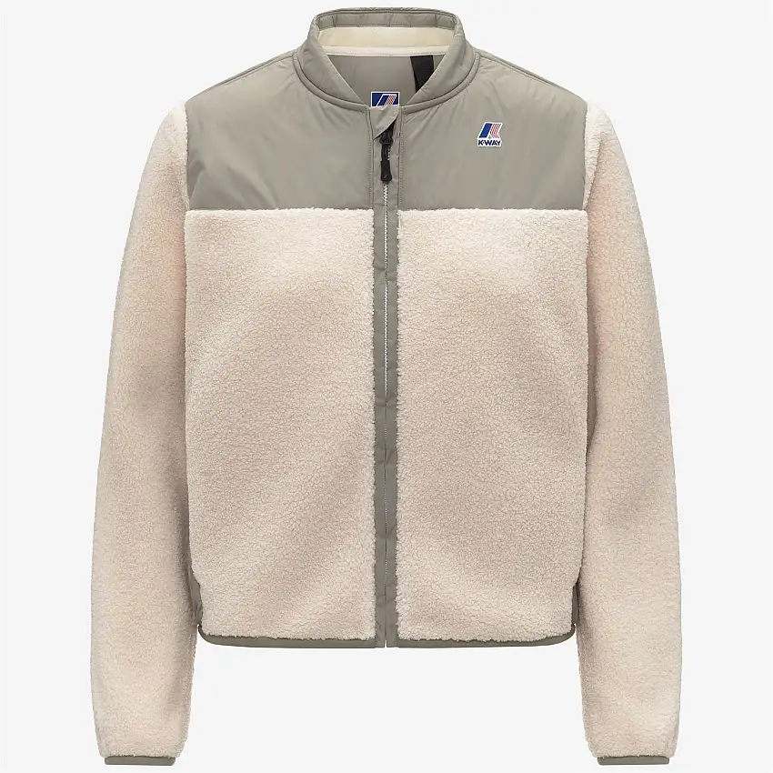 Giacca in pile verde da donna con isolamento PrimaLoft