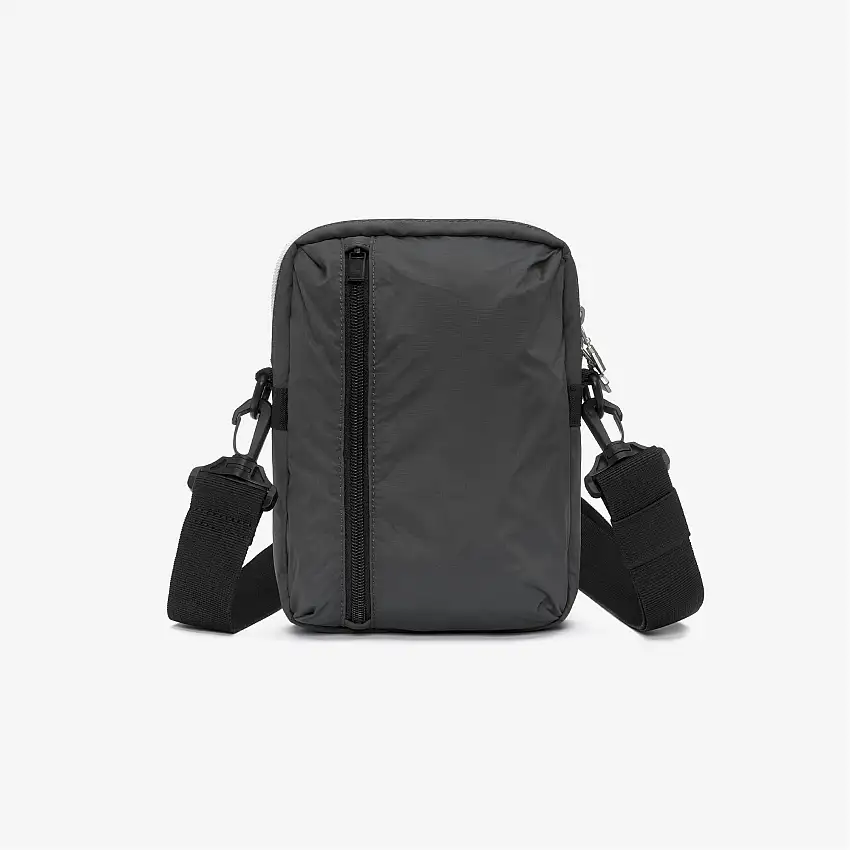 Borsa a tracolla compatta impermeabile unisex grigia