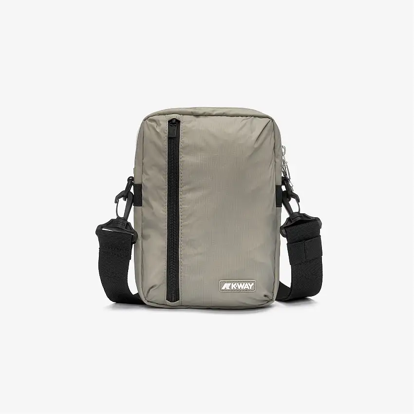 Borsa a tracolla unisex verde con tessuto impermeabile