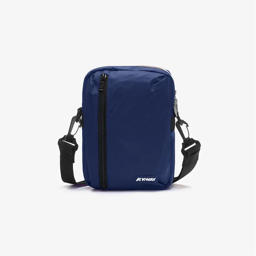 Borsa a tracolla unisex blu scuro con design impermeabile