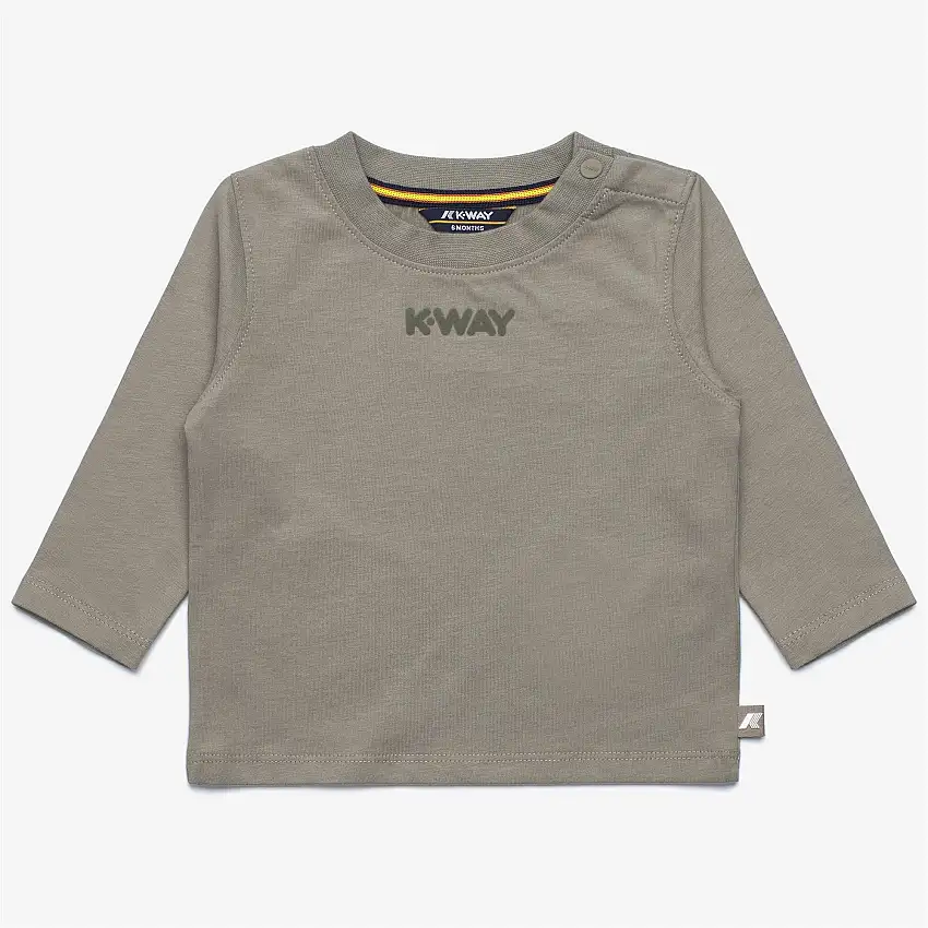 T-shirt unisex verde in cotone per bambini con scritte