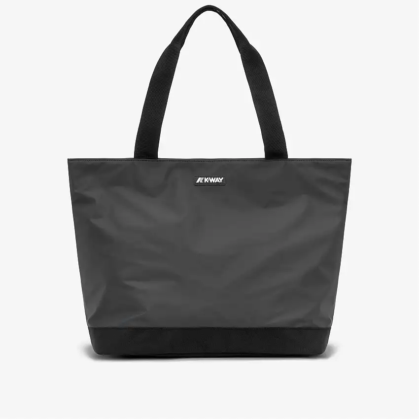 Borsa tote impermeabile versatile unisex grigia con chiusura a zip