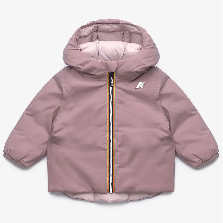 Giacca invernale termica reversibile unisex marrone per bambini