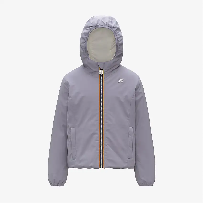 Giacca corta isolante reversibile da bambina viola