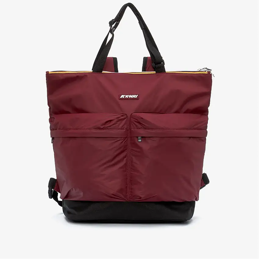 Borsa della spesa rossa unisex impermeabile con tracolle regolabili
