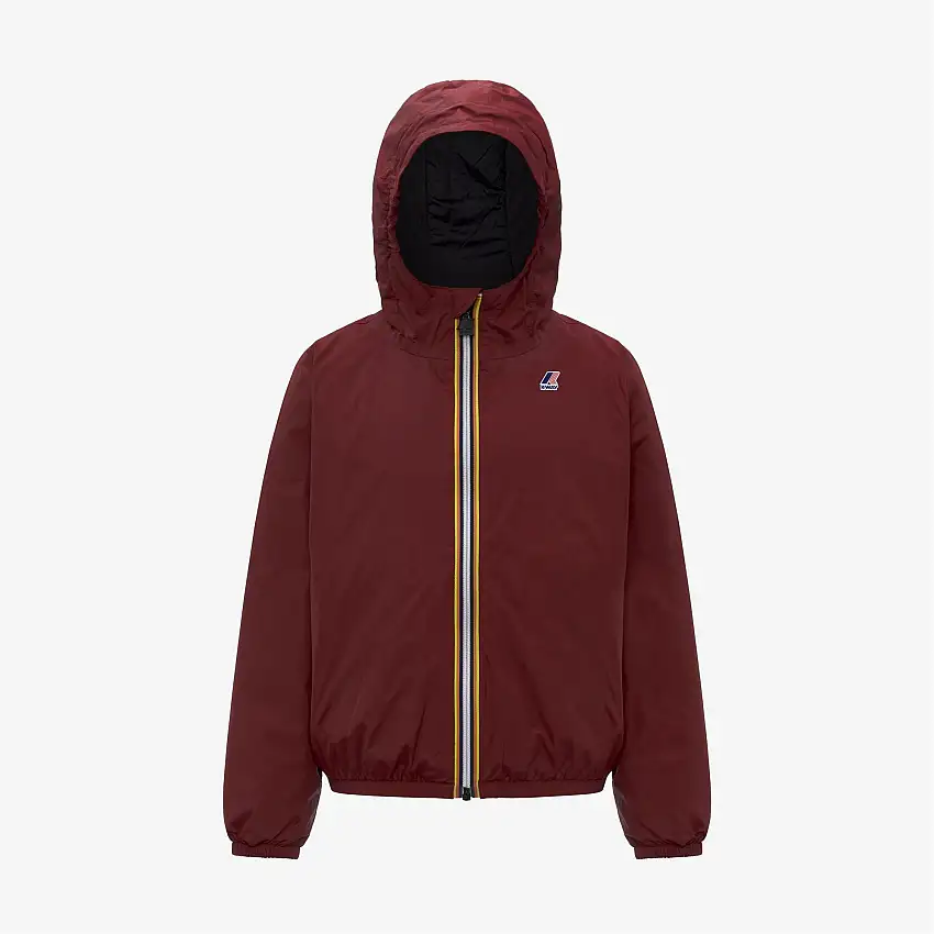 Giacca impermeabile calda e ripiegabile unisex rossa per bambini