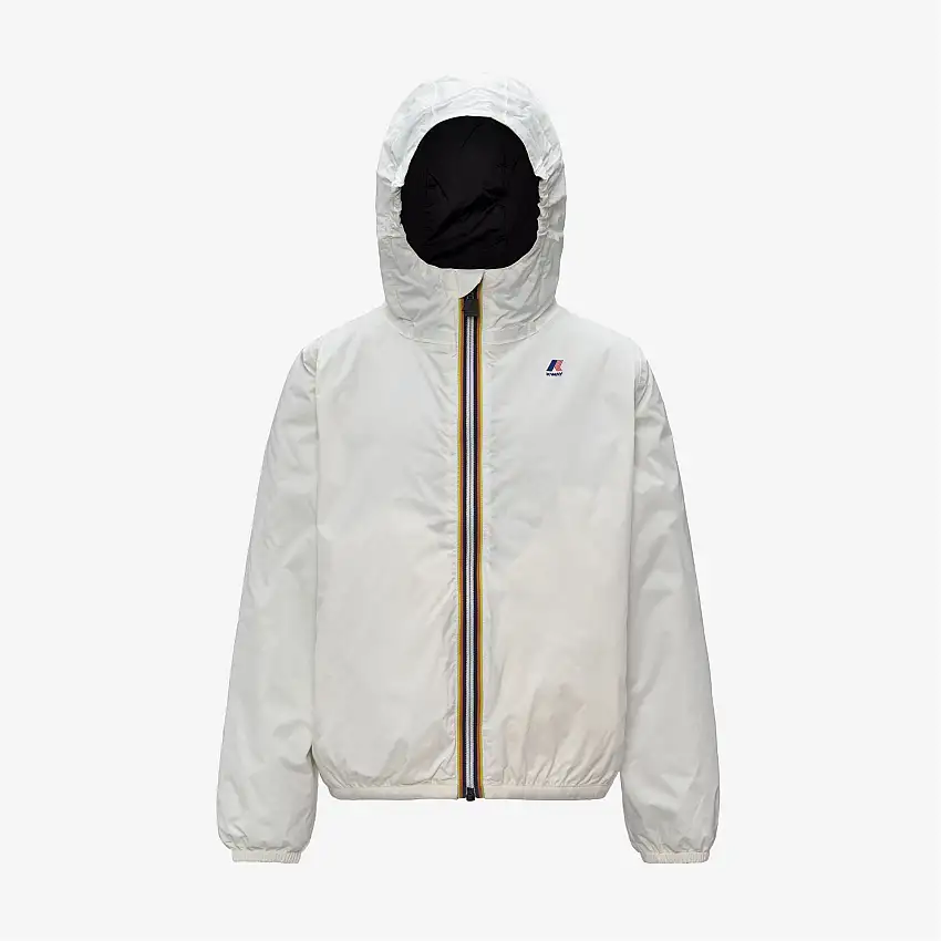 Giacca impermeabile ripiegabile unisex bianca per bambini