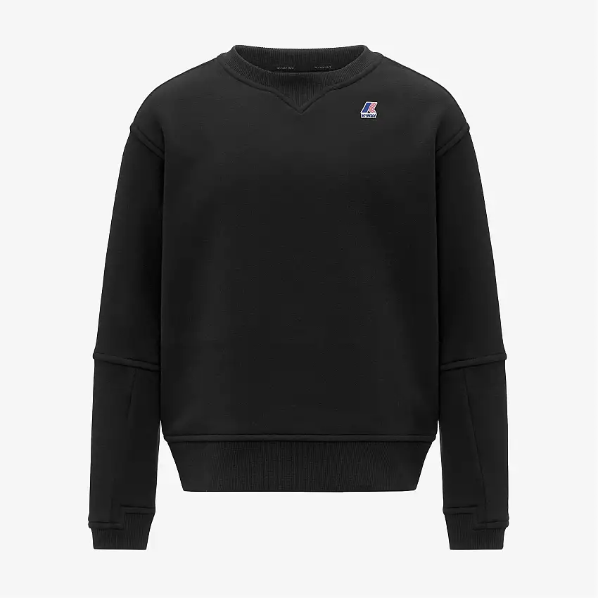 Maglione in pile unisex nero per bambini per attività all'aperto