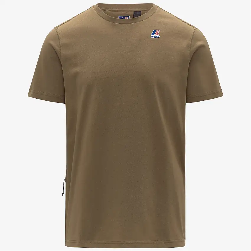 Maglietta unisex marrone ripiegabile da esterno con logo