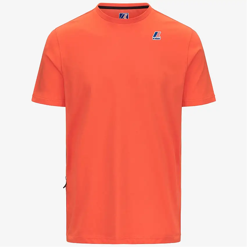 Maglietta unisex arancione ripiegabile per attività all'aperto