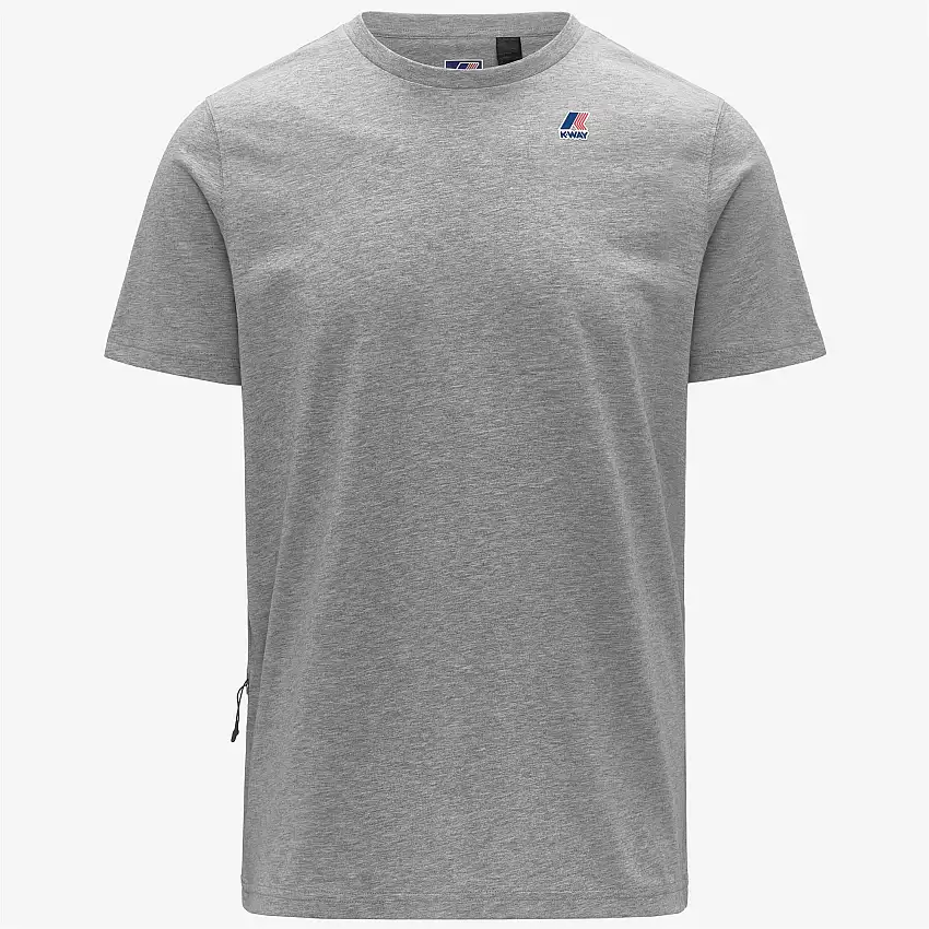 T-shirt unisex grigia ripiegabile da esterno con logo