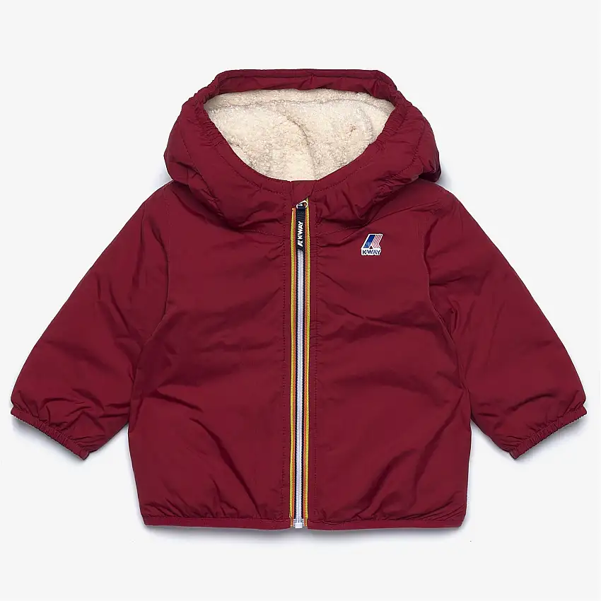 Giacca invernale impermeabile unisex rossa per bambini con imbottitura