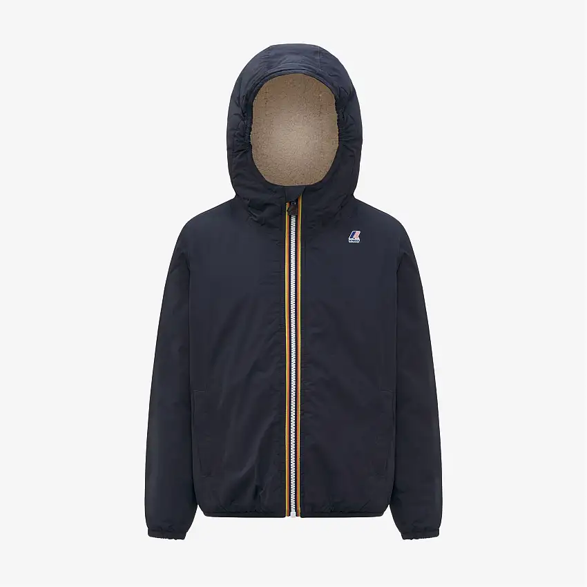 Giacca impermeabile unisex blu per bambini, da mezza stagione, con imbottitura