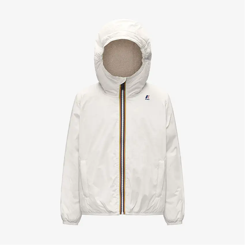 Giacca unisex bianca per bambini da mezza stagione con imbottitura sintetica