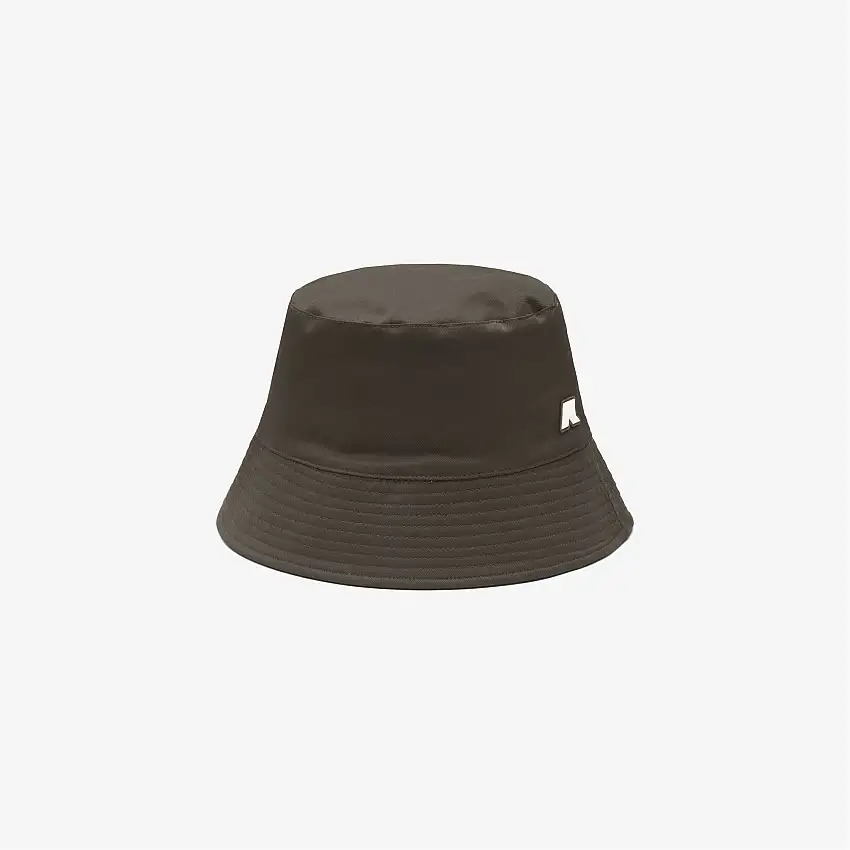Cappello invernale unisex in oliva nero con tessuto resistente all'acqua