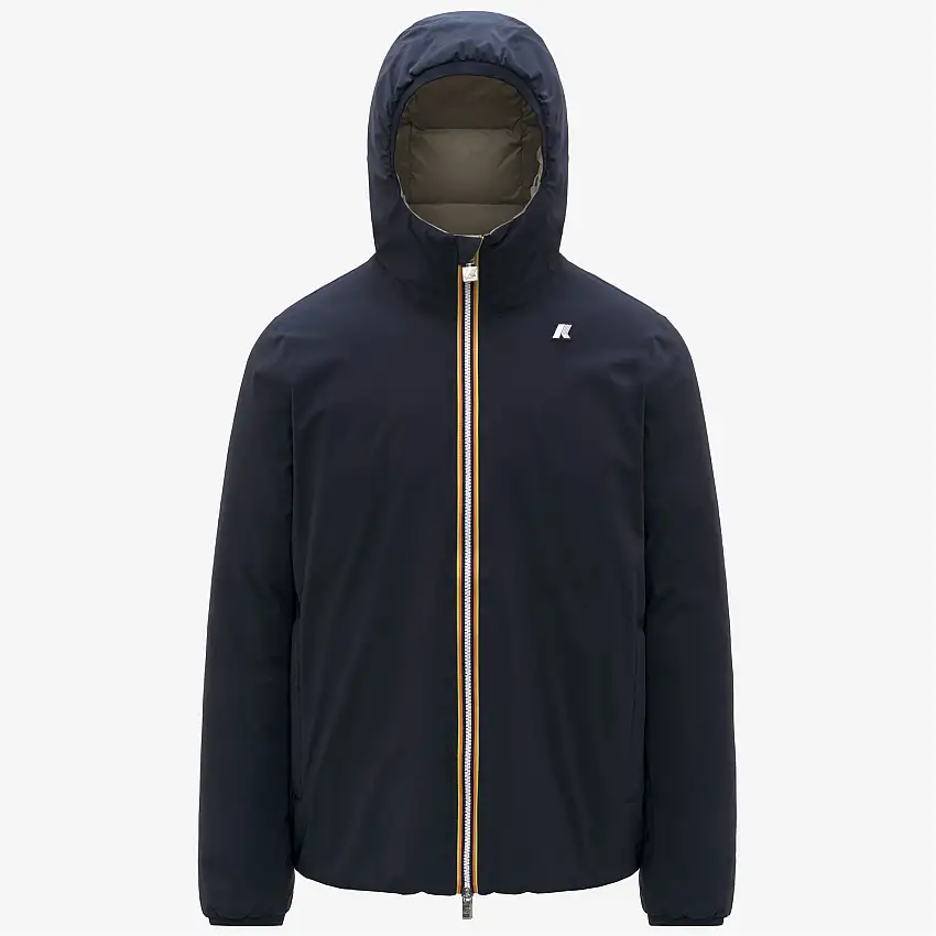 Giacca corta isolante reversibile da uomo blu