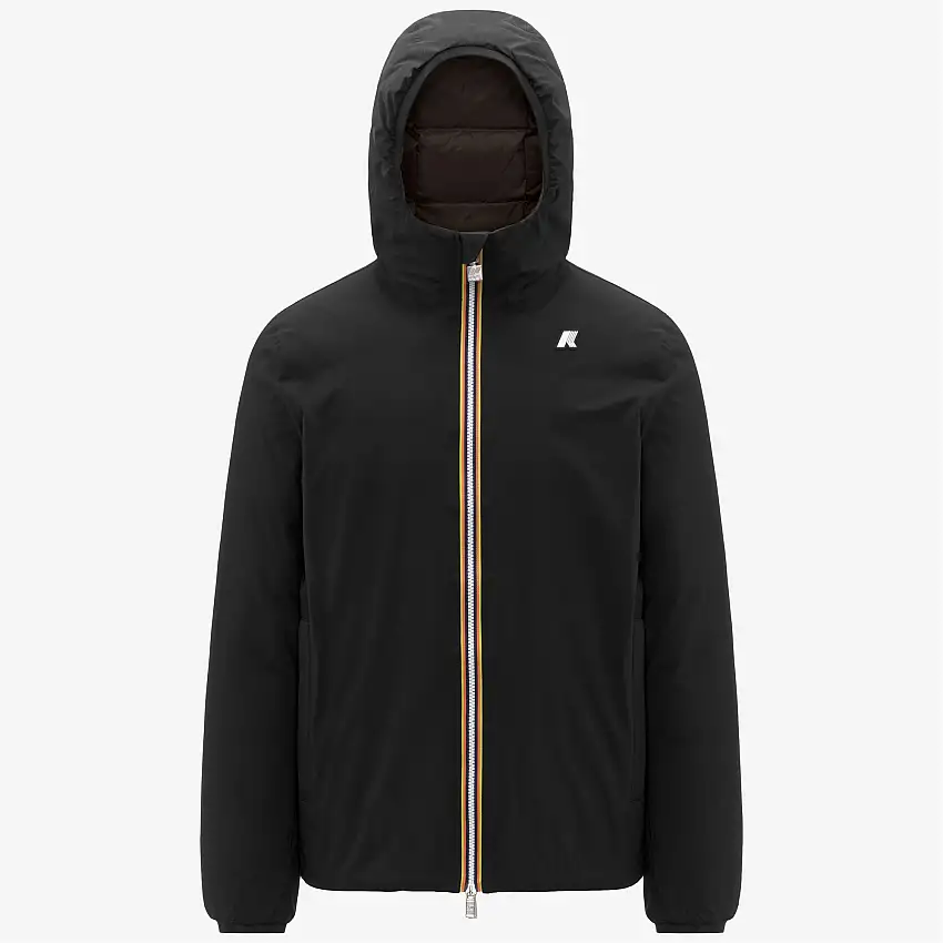 Giacca corta reversibile isolante da uomo, colore oliva nero