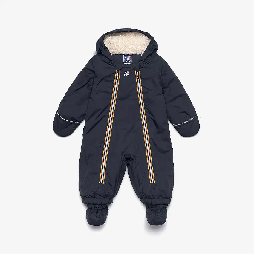 Tuta termica unisex blu per bambini con fodera in sherpa